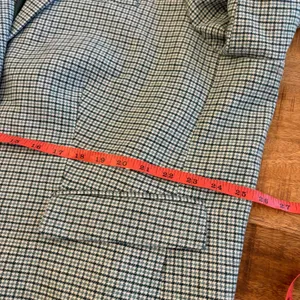 J Crew Schoolboy Blazer Womens 24 Wool Blend Green Plaid Houndstooth Preppy Gold thumbnail 12