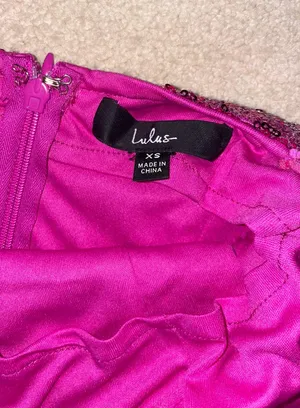 Lulus Bring It Magenta Sequin Bodycon Mini Dress thumbnail 4