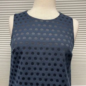 GAP NWT Deep True Navy Jacquard Dot Sleeveless Shift Dress Size Small thumbnail 2