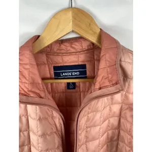Lands End Pink Lightweight Quilted Coat Size L 14/16 thumbnail 3