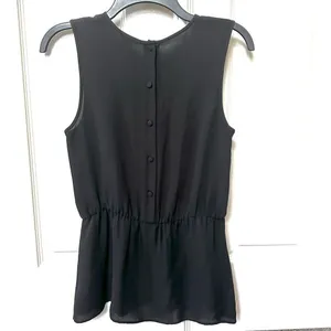 Theory Jethria black silk sleeveless top thumbnail 6