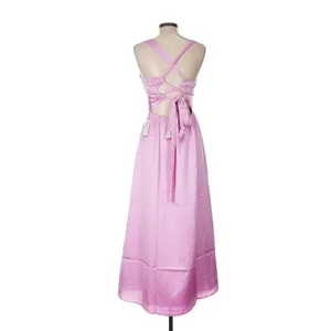 Show Me Your Mumu Mina Midi Dress Purple Pink Luxe Satin M NWT thumbnail 7