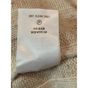 Woolrich Cross Stitch Wool Ramie Sweater Size M Ecru 1/4 Zip Boho Cottagecore thumbnail 7