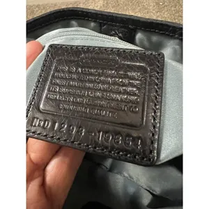 Vintage Coach Poppy Leather Slim Tote Bag‎ Sliding Chain Strap Purse Handbag Blk thumbnail 4