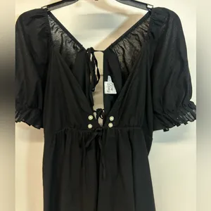 Princess Polly Women’s Size 10 Black Dress with Ruffle Detail thumbnail 3