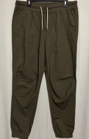 Vuori XL Women Olive Green Ripstop Jogger Pants with organic cotton drawstrings thumbnail 1