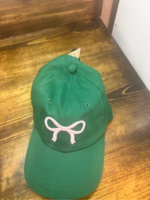 Time & tru green and pink bow cap thumbnail 2