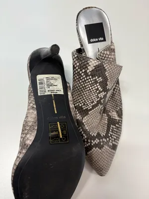 Dolce Vita‎ Women's Stiletto Sandals Snakeskin Pointed Toe Slip On - Size 8. thumbnail 3