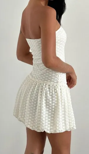 White Mini Dress Size M thumbnail 3