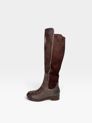 Cole Haan Brown Leather And Suede Knee High Riding Boots Size 6B thumbnail 3