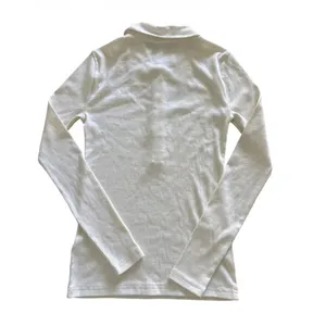 J‎ CREW NWT Perfect Rib Polo Shirt Size XS Cream Long Sleeve Knit Lightweight thumbnail 7