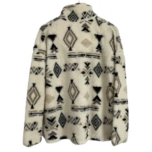 Warm & Cozy Lifestyle by Proof - Aztec Sherpa 1/4 Zip Pullover Jacket Size Large thumbnail 2
