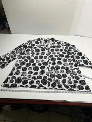 Ali Miles 100% Linen Black White Polka Dot Button Front Jacket Top Womens 1X thumbnail 9