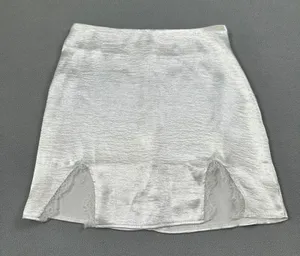 Lyaner Mini Skirt M White Lace Trim Detail‎ Back Zipper Party Cocktail Club Cute thumbnail 1