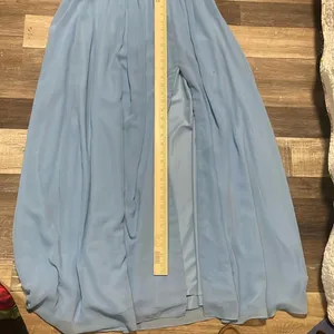 Azazie Light Blue‎ Satin Dress thumbnail 14