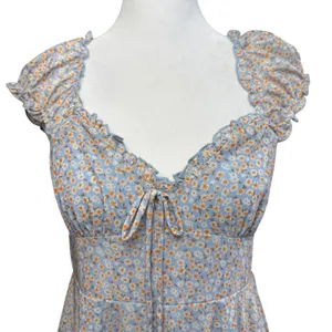 Altar'd State Ditsy Floral BabyDoll Mini Dress USA Medium Sweetheart Cottagecore thumbnail 2