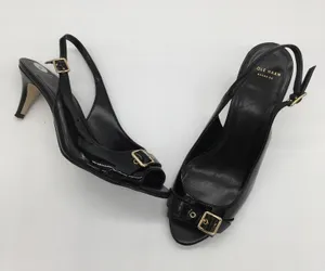 Cole Haan Grand OS Peep Toe Slingback Heel - Black - 8 thumbnail 1