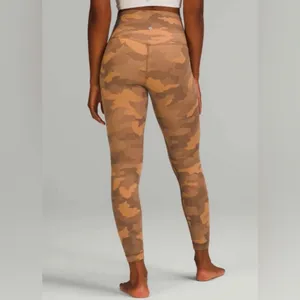 🤎 Lululemon Align High-Rise Tight 25” Heritage 365‎ Camo Beige Multi Size 16 🤎 thumbnail 2