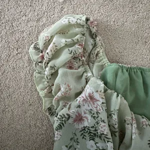 Hazel Boutique Green Floral Ruched Ruffled Mini Dress thumbnail 7