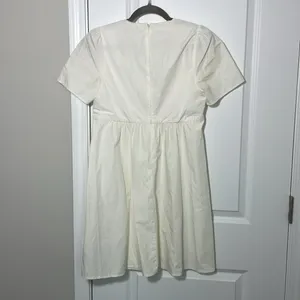 Madewell White Tie Front Poplin Mini Dress size 2‎ thumbnail 13