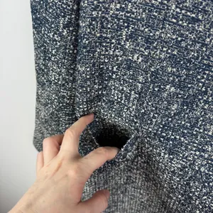 Zara Basic Collection Textured Knit Tweed Blazer Jacket‎ Medium Blue Office Chic thumbnail 4