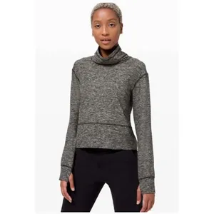 Lululemon Ready to Rulu Fleece Pullover Heathered Black Size 6 thumbnail 13
