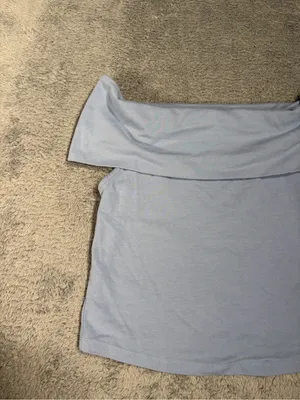 Aerie chill up Off-Shoulder Top medium blue thumbnail 3