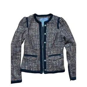 Free People Jacket Tweed‎ Full Zip Multi-Color Wool Blend Size 4 thumbnail 2