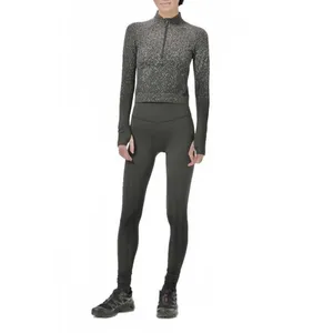 Lululemon‎ Rest Less Half Zip Pullover Herringbone Black White Women Size 8 thumbnail 11