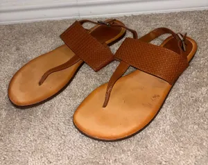 Calvin Klein Tan And Brown Sandals Size 8.5 thumbnail 1