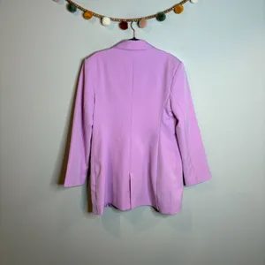 ASOS lilac asymmetrical blazer jacket thumbnail 5