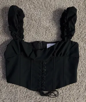 Blush Local Boutique Black Corset Top thumbnail 1