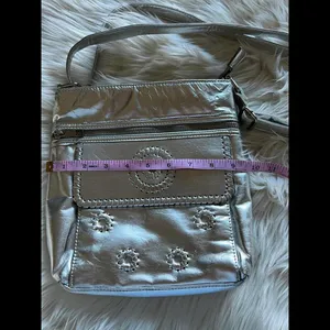 Stylish Silver Crossbody Bag with Embroidery thumbnail 7