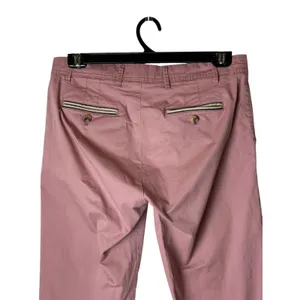 El Ganso Chino Pants Women 8 Pink Slim Straight Twill‎ Trouser Preppy Career thumbnail 6