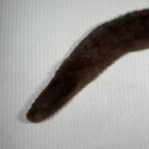 Vintage Brown Fur Stole Shawl Wrap Scarf Satin Lined Formal thumbnail 2