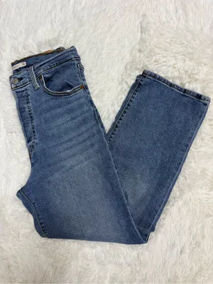 Levi’s Ribcage Straight Jeans Women’s 29 High Rise Medium Wash Denim thumbnail 6