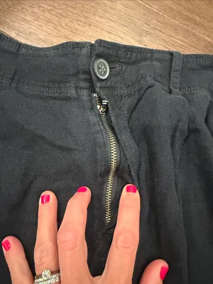 GAP Black Women’s Relaxed Linen-Blend Pants Size Medium - C73-009 thumbnail 5