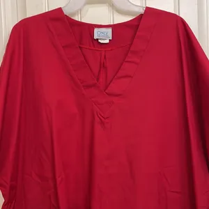 Sale! 🔥🔥 NEW! Only Necessities Red Scrub Top thumbnail 2