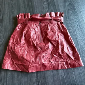 Alice + Olivia Deep Red Faux Leather Mini Skirt thumbnail 3
