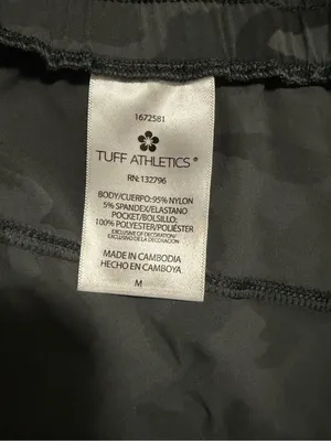 Tuff Athletics Black & Gray Camo Athletic Shorts thumbnail 4