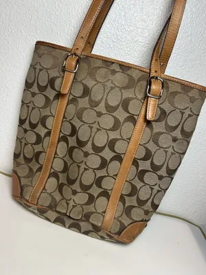 Coach 6612 Medium Signature Canvas Leather City Tote Shoulder Bag Handbag thumbnail 5