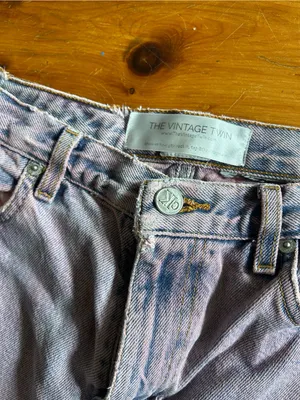 Calvin Klein vintage purple wash distressed shorts 28 thumbnail 4