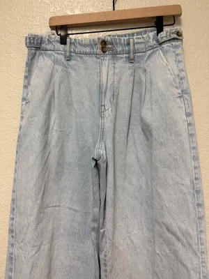 AMERICAN EAGLE Wide Leg Light Wash Jeans thumbnail 2