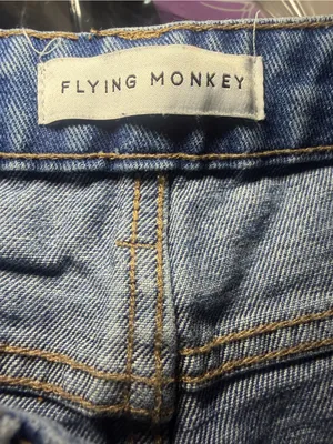 Flying Monkey Ultra High Rise Distressed Straight Leg Ankle Jeans 26 x 25.5 thumbnail 4