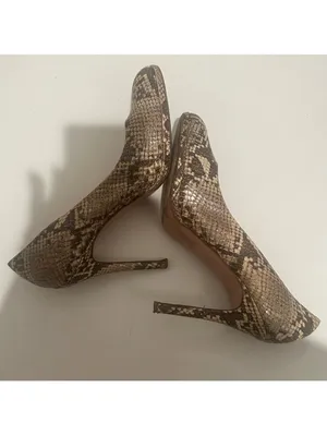 COACH Chelsey Natural Snake-Embossed Leather Round Toe Pumps High Heels Size 9 thumbnail 6