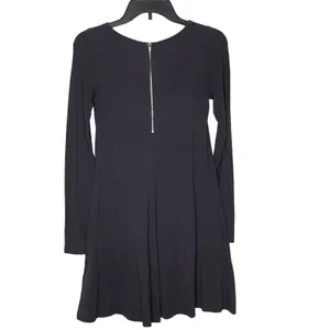 Express Women's T-Shirt Dress Long Sleeve Fit &‎ Flare Stretch Crewneck Gray XS thumbnail 8