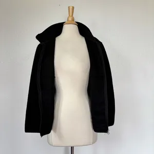 Avalanche Solid Black Fleece Jacket thumbnail 5