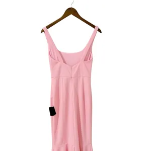 Lulus Romantic Destiny Light Pink Square Neck Trumpet Maxi Dress size Small NWT thumbnail 6