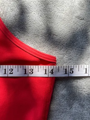 Lululemon tank top hip length red yoga Pilates gym outdoor activewear size 6 thumbnail 5