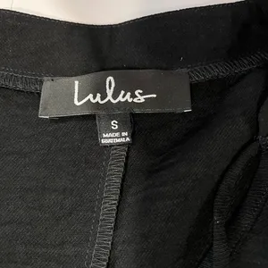 Lulus Lovely to Meet You Black Short Sleeve Tiered Midi Dress‎ SMALL thumbnail 11